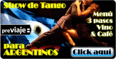Show de Tango para Argentinos en Buenos Aires menu de tres pasos