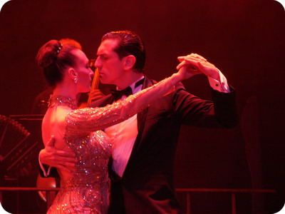 Mansión Tango Show in Buenos Aires sensual tango couple face to face with passion